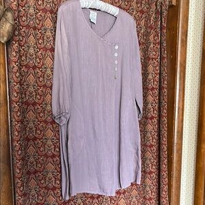 Match Point 100% Linen oversized dress size S
Lagenlook Excellent Deep Pockets